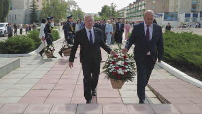 Тожественный митинг и открытие музея в День города